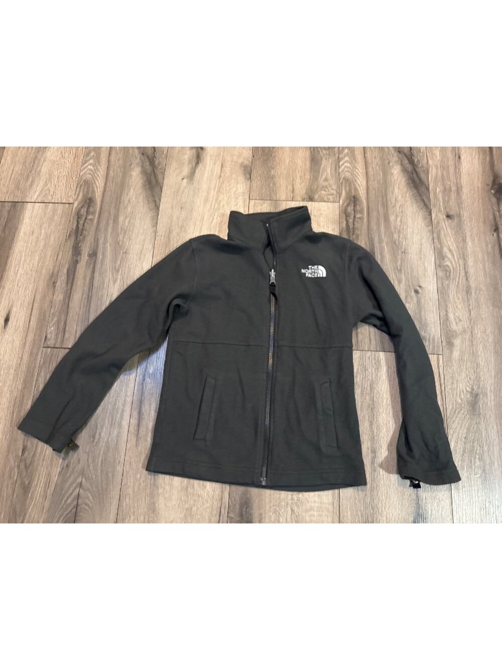 The North Face Boys Gray Full-Zip Fleece Jacket Size 7/8